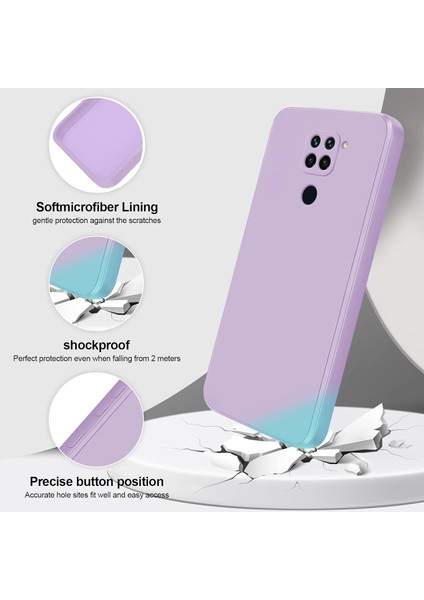 Xiaomi Redmi Note 9 Için Ince Yumuşak Likit Silikon Tampon Telefon Kılıfı - Mor (Yurt Dışından)