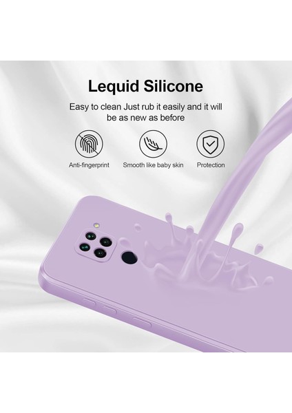 Xiaomi Redmi Note 9 Için Ince Yumuşak Likit Silikon Tampon Telefon Kılıfı - Mor (Yurt Dışından)