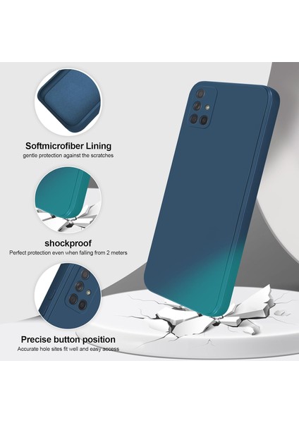 Samsung Galaxy A71 4g Için Ince Yumuşak Likit Silikon Tampon Telefon Kılıfı - Mavi (Yurt Dışından) fiyatları