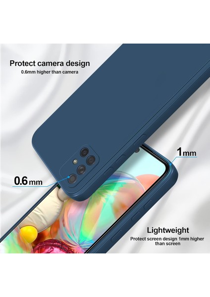 Samsung Galaxy A71 4g Için Ince Yumuşak Likit Silikon Tampon Telefon Kılıfı - Mavi (Yurt Dışından) modelleri