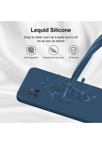 Samsung Galaxy A71 4g Için Ince Yumuşak Likit Silikon Tampon Telefon Kılıfı - Mavi (Yurt Dışından) fırsatları