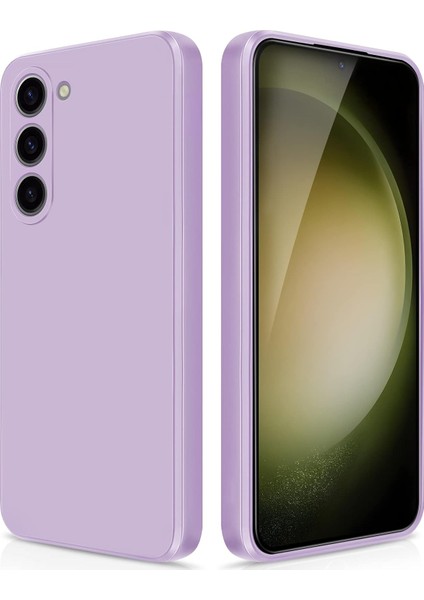 Samsung Galaxy S23 Için Ince Yumuşak Likit Silikon Tampon Telefon Kılıfı - Mor (Yurt Dışından)