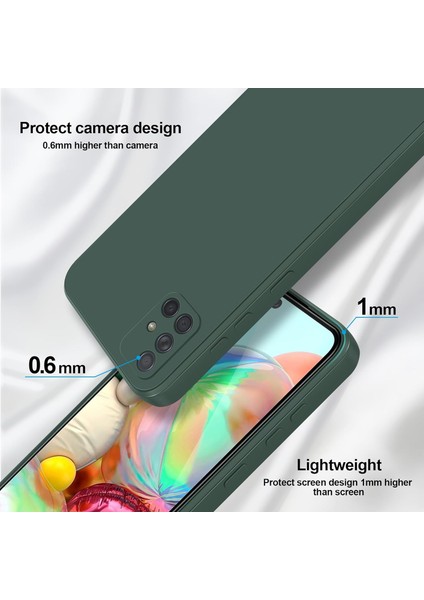 Samsung Galaxy A71 4g Için Ince Yumuşak Likit Silikon Tampon Telefon Kılıfı - Gece Yeşili (Yurt Dışından) modelleri