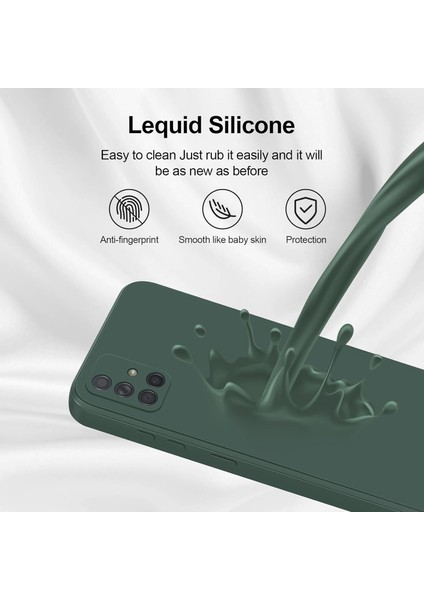 Samsung Galaxy A71 4g Için Ince Yumuşak Likit Silikon Tampon Telefon Kılıfı - Gece Yeşili (Yurt Dışından) fırsatları