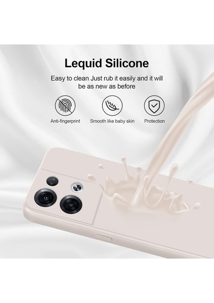 Oppo Reno8 Pro Için Ince Yumuşak Likit Silikon Tampon Telefon Kılıfı - Beyaz (Yurt Dışından) fırsatları