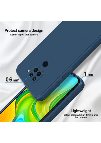 Xiaomi Redmi Note 9 Için Ince Yumuşak Likit Silikon Tampon Telefon Kılıfı - Mavi (Yurt Dışından)