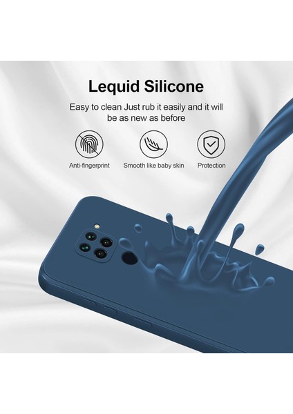 Xiaomi Redmi Note 9 Için Ince Yumuşak Likit Silikon Tampon Telefon Kılıfı - Mavi (Yurt Dışından)