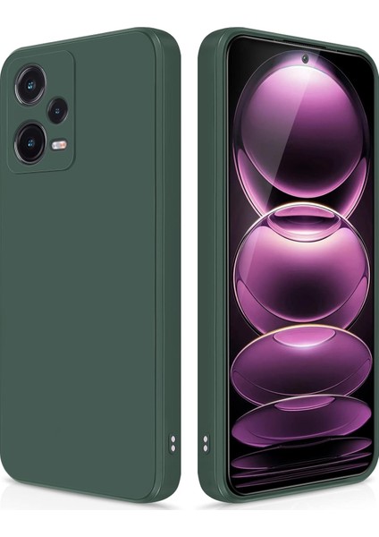Xiaomi Redmi Note 12 Pro 5g Için Ince Yumuşak Likit Silikon Tampon Telefon Kılıfı - Gece Yeşili (Yurt Dışından)