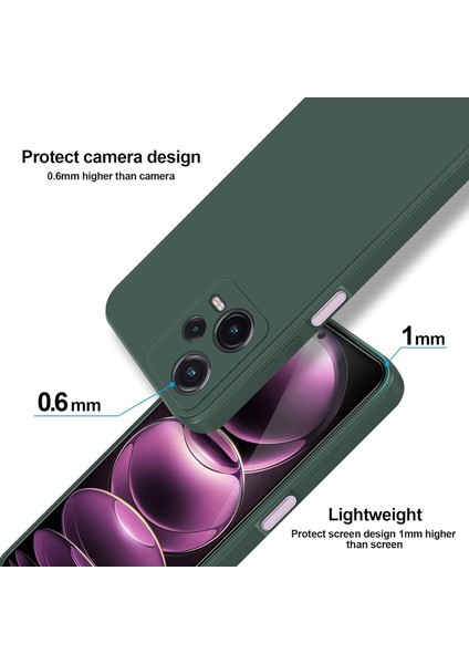 Xiaomi Redmi Note 12 Pro 5g Için Ince Yumuşak Likit Silikon Tampon Telefon Kılıfı - Gece Yeşili (Yurt Dışından) modelleri