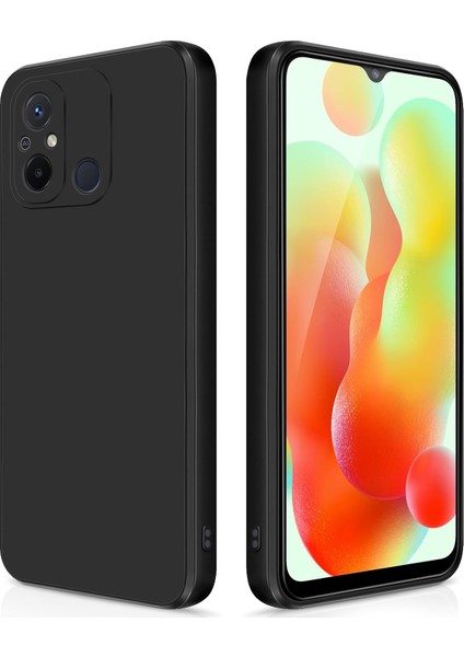 Xiaomi Redmi 12C Için Ince Yumuşak Likit Silikon Tampon Telefon Kılıfı - Siyah (Yurt Dışından)