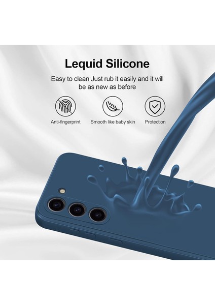 Samsung Galaxy S23+ / S23 Plus Için Ince Yumuşak Likit Silikon Tampon Telefon Kılıfı - Mavi (Yurt Dışından)