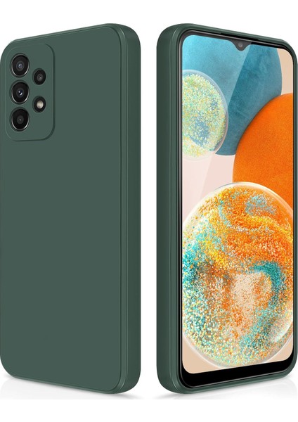 Samsung Galaxy A23 5g/4g Için Ince Yumuşak Likit Silikon Tampon Telefon Kılıfı - Gece Yeşili (Yurt Dışından)