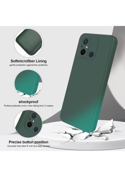 Xiaomi Redmi 12C Için Ince Yumuşak Likit Silikon Tampon Telefon Kılıfı - Gece Yeşili (Yurt Dışından) fiyatları