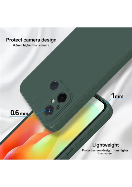 Xiaomi Redmi 12C Için Ince Yumuşak Likit Silikon Tampon Telefon Kılıfı - Gece Yeşili (Yurt Dışından) modelleri