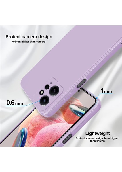Xiaomi Redmi Note 12 4g Için Ince Yumuşak Likit Silikon Tampon Telefon Kılıfı - Mor (Yurt Dışından)