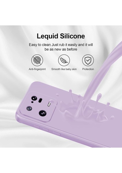 Xiaomi 13 Pro Için Ince Yumuşak Likit Silikon Tampon Telefon Kılıfı - Mor (Yurt Dışından)