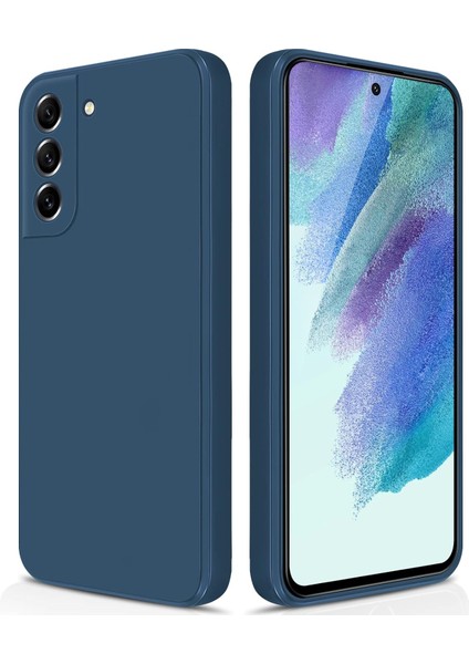 Samsung Galaxy S21 Fe 5g Için Ince Yumuşak Likit Silikon Tampon Telefon Kılıfı - Mavi (Yurt Dışından)