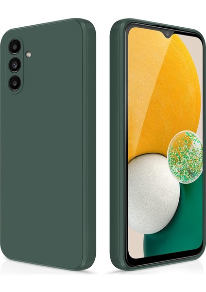 Samsung Galaxy A13 5g Için Ince Yumuşak Likit Silikon Tampon Telefon Kılıfı - Gece Yeşili (Yurt Dışından)