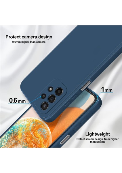 Samsung Galaxy A23 5g/4g Için Ince Yumuşak Likit Silikon Tampon Telefon Kılıfı - Mavi (Yurt Dışından) modelleri