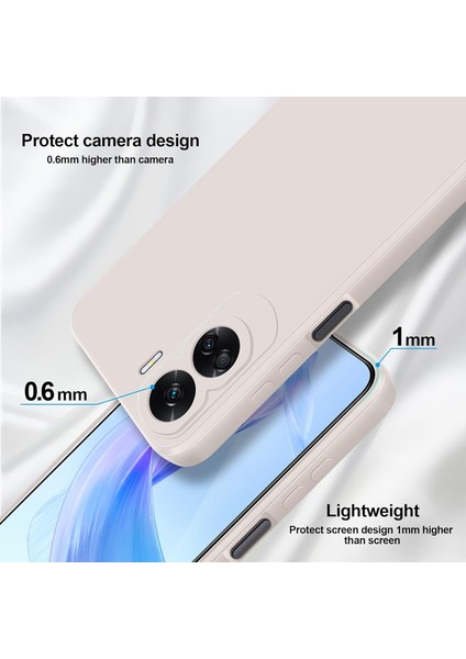 Honor 90 Lite Için Ince Yumuşak Likit Silikon Tampon Telefon Kılıfı - Beyaz (Yurt Dışından) modelleri