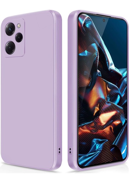 Xiaomi Poco X5 Pro Için Ince Yumuşak Likit Silikon Tampon Telefon Kılıfı - Mor (Yurt Dışından)