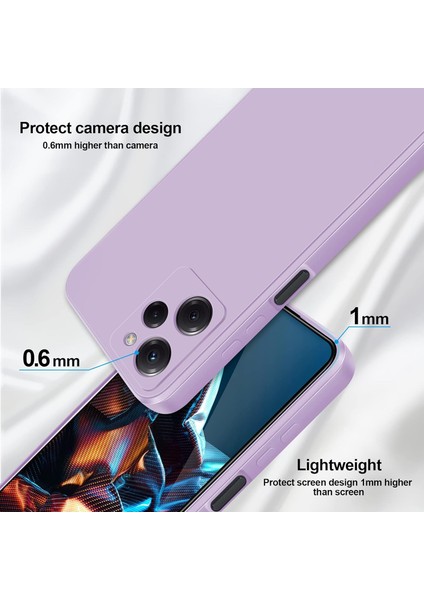 Xiaomi Poco X5 Pro Için Ince Yumuşak Likit Silikon Tampon Telefon Kılıfı - Mor (Yurt Dışından) modelleri