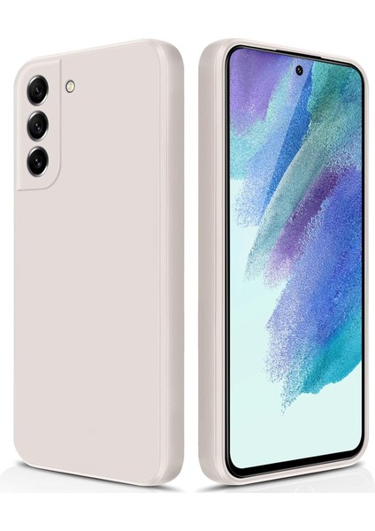 Samsung Galaxy S21 Fe 5g Için Ince Yumuşak Likit Silikon Tampon Telefon Kılıfı - Beyaz (Yurt Dışından)