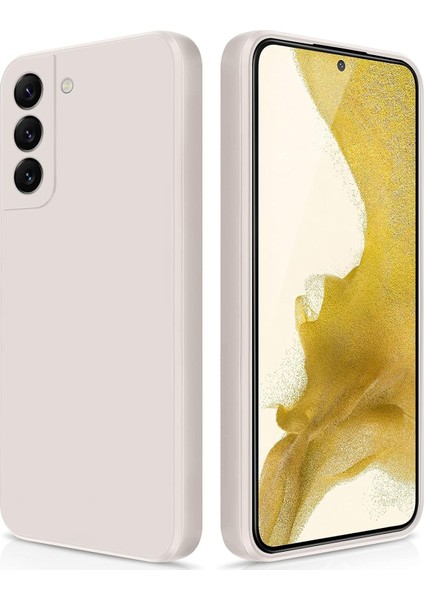 Samsung Galaxy S22+ / S22 Plus 5g Için Ince Yumuşak Likit Silikon Tampon Telefon Kılıfı - Beyaz (Yurt Dışından)