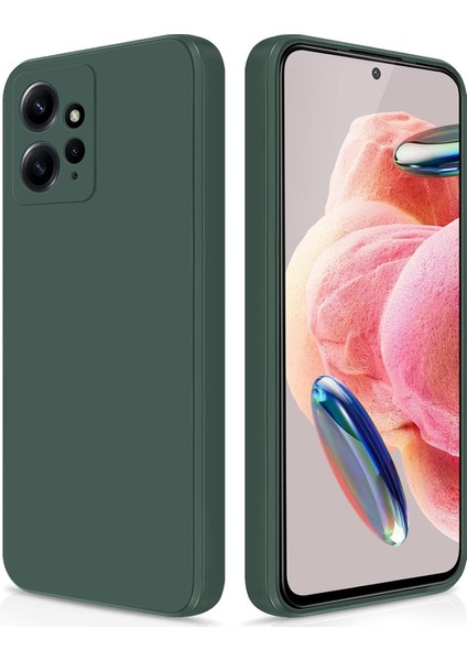 Xiaomi Redmi Note 12 4g Için Ince Yumuşak Likit Silikon Tampon Telefon Kılıfı - Gece Yeşili (Yurt Dışından)