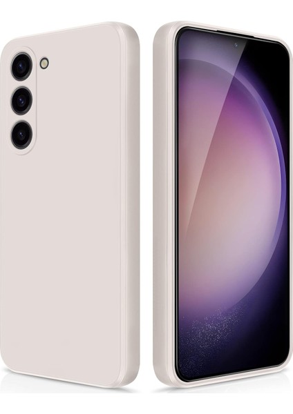 Samsung Galaxy S23+ / S23 Plus Için Ince Yumuşak Likit Silikon Tampon Telefon Kılıfı - Beyaz (Yurt Dışından)