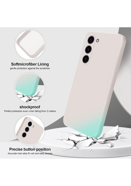 Samsung Galaxy S23+ / S23 Plus Için Ince Yumuşak Likit Silikon Tampon Telefon Kılıfı - Beyaz (Yurt Dışından)