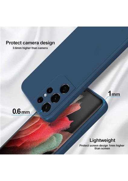 Samsung Galaxy S21 Ultra 5g Için Ince Yumuşak Likit Silikon Tampon Telefon Kılıfı - Mavi (Yurt Dışından) modelleri