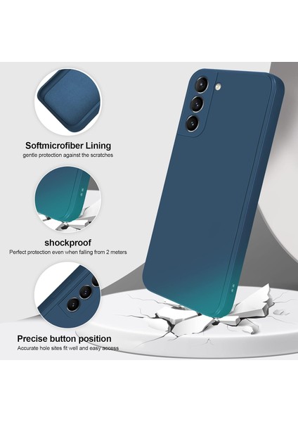 Samsung Galaxy S21 5g Için Ince Yumuşak Likit Silikon Tampon Telefon Kılıfı - Mavi (Yurt Dışından)