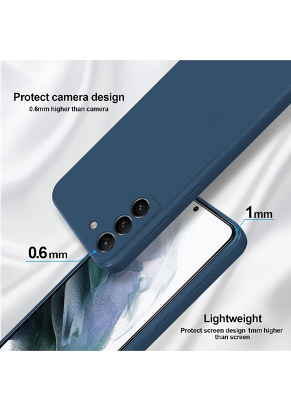 Samsung Galaxy S21 5g Için Ince Yumuşak Likit Silikon Tampon Telefon Kılıfı - Mavi (Yurt Dışından)