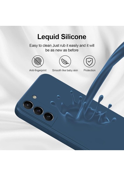 Samsung Galaxy S21 5g Için Ince Yumuşak Likit Silikon Tampon Telefon Kılıfı - Mavi (Yurt Dışından)