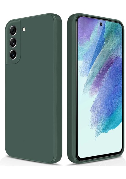 Samsung Galaxy S21 Fe 5g Için Ince Yumuşak Likit Silikon Tampon Telefon Kılıfı - Gece Yeşili (Yurt Dışından)