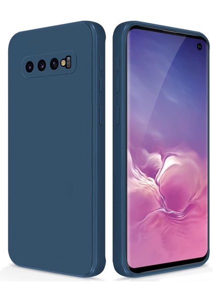 Samsung Galaxy S10 Için Ince Yumuşak Likit Silikon Tampon Telefon Kılıfı - Mavi (Yurt Dışından)