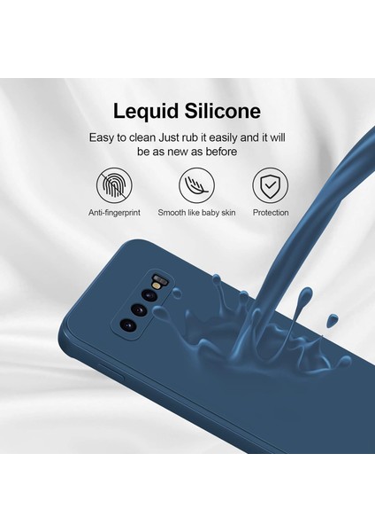 Samsung Galaxy S10 Için Ince Yumuşak Likit Silikon Tampon Telefon Kılıfı - Mavi (Yurt Dışından)
