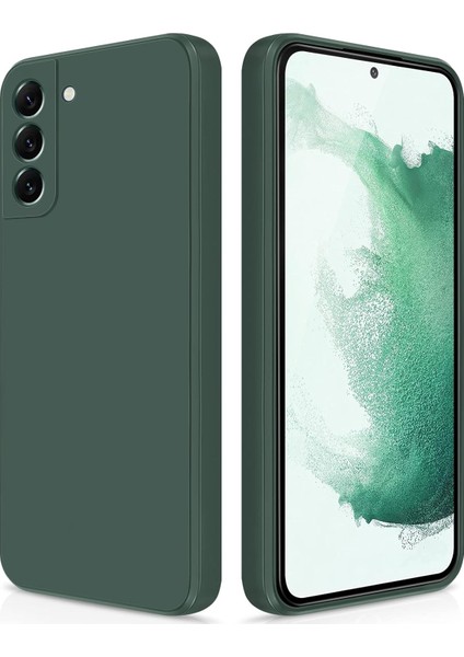 Samsung Galaxy S22 5g Için Ince Yumuşak Likit Silikon Tampon Telefon Kılıfı - Gece Yeşili (Yurt Dışından)