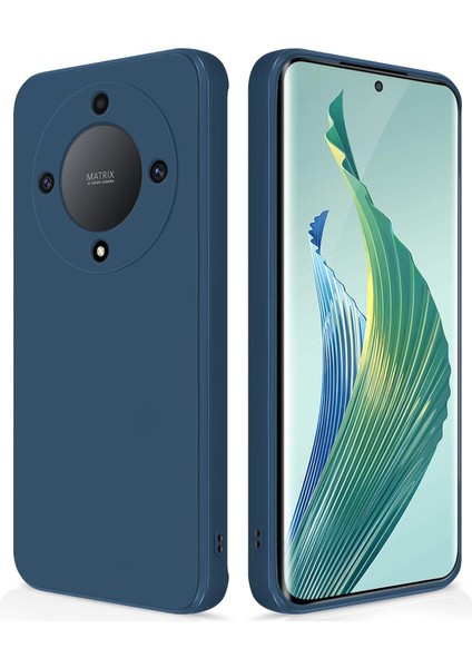 Honor X9A / Magic5 Lite Için Ince Yumuşak Likit Silikon Tampon Telefon Kılıfı - Mavi (Yurt Dışından)
