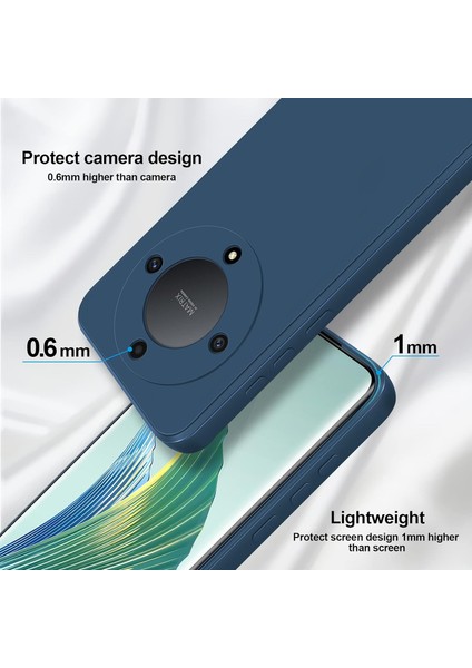 Honor X9A / Magic5 Lite Için Ince Yumuşak Likit Silikon Tampon Telefon Kılıfı - Mavi (Yurt Dışından) modelleri