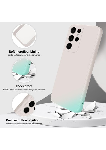Samsung Galaxy S21 Ultra 5g Için Ince Yumuşak Likit Silikon Tampon Telefon Kılıfı - Beyaz (Yurt Dışından) fiyatları