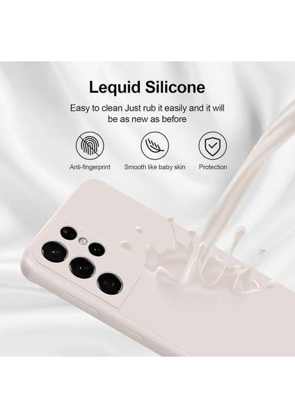 Samsung Galaxy S21 Ultra 5g Için Ince Yumuşak Likit Silikon Tampon Telefon Kılıfı - Beyaz (Yurt Dışından) fırsatları