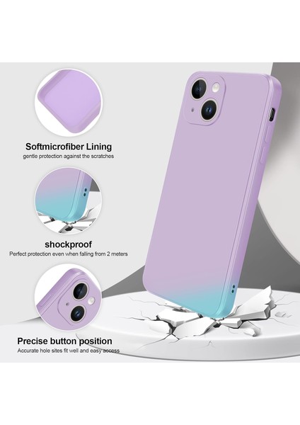 iPhone 14 Için Ince Yumuşak Likit Silikon Tampon Telefon Kılıfı - Mor (Yurt Dışından) fiyatları