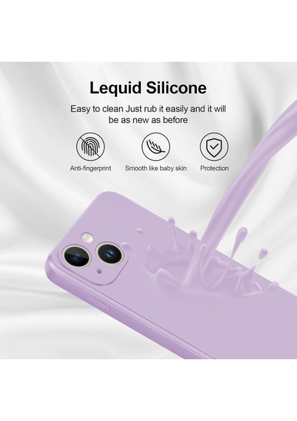 iPhone 14 Için Ince Yumuşak Likit Silikon Tampon Telefon Kılıfı - Mor (Yurt Dışından) fırsatları