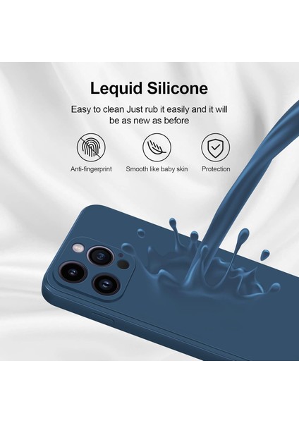 iPhone 14 Pro Max Için Ince Yumuşak Likit Silikon Tampon Telefon Kılıfı - Mavi (Yurt Dışından) indirimleri