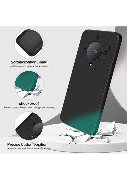 Honor X9A / Magic5 Lite Için Ince Yumuşak Likit Silikon Tampon Telefon Kılıfı - Siyah (Yurt Dışından) fiyatları
