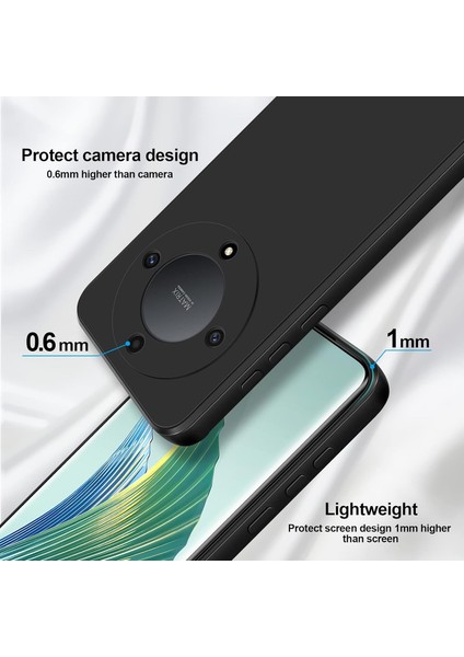 Honor X9A / Magic5 Lite Için Ince Yumuşak Likit Silikon Tampon Telefon Kılıfı - Siyah (Yurt Dışından) modelleri