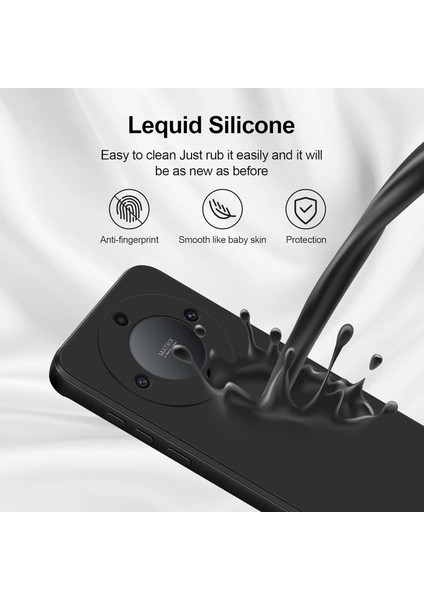Honor X9A / Magic5 Lite Için Ince Yumuşak Likit Silikon Tampon Telefon Kılıfı - Siyah (Yurt Dışından) fırsatları
