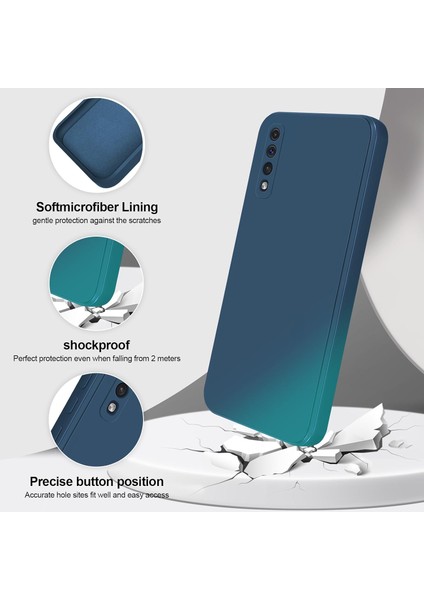 Samsung Galaxy A50 A50S Için Ince Yumuşak Likit Silikon Tampon Telefon Kılıfı - Mavi (Yurt Dışından) fiyatları